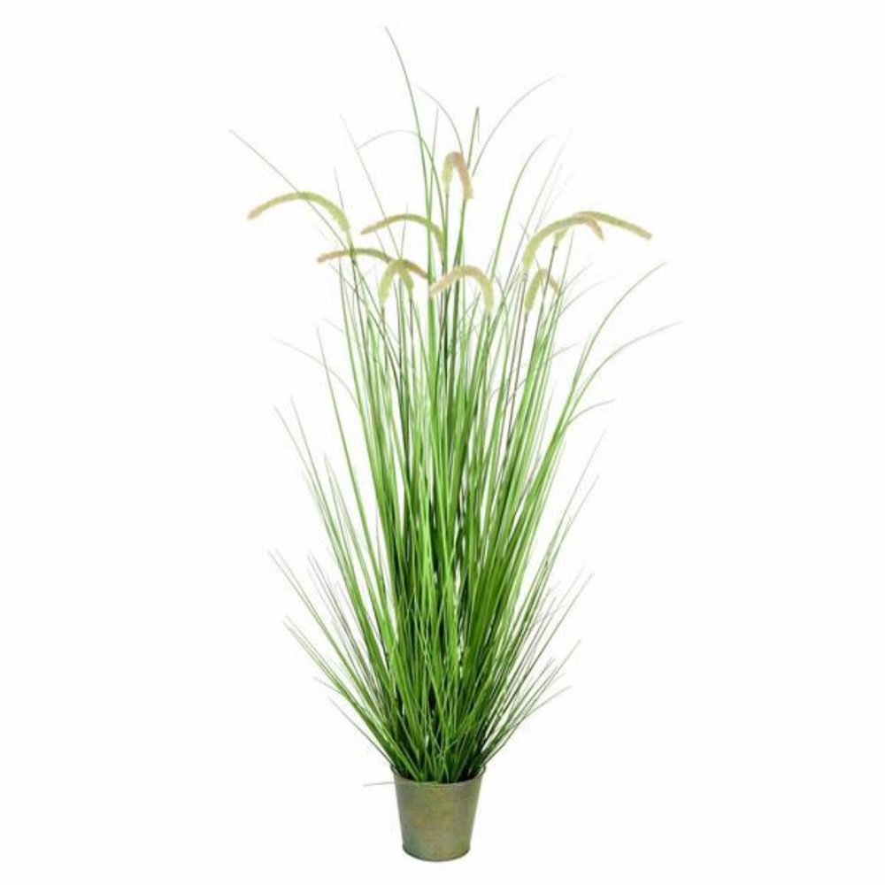 Vickerman 48" Artificial Potted Green Grass and Cattails